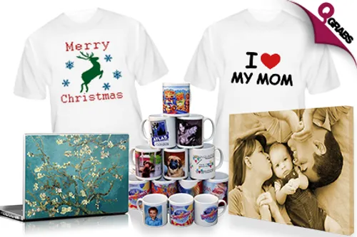 From QR25 Print Your Favorite Images on Mugs, T-Shirts, Canvas OR Covers for Gadgets Like Mobiles, Laptops & Tablets! (Up to QR320 Value)